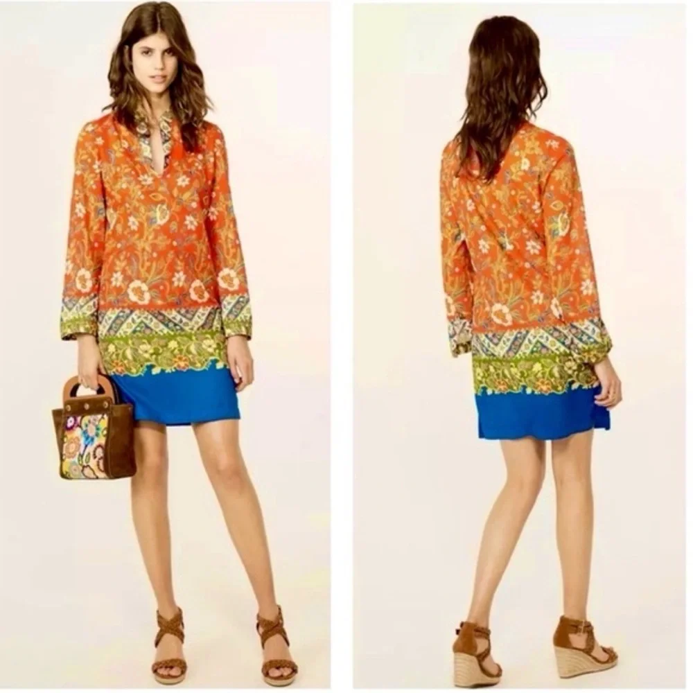 NWT $350 Tory Burch Stephanie Tunic Dress in Batik Floral
